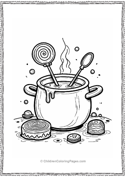 Lollipop Melting Pot Scene Free PDF Printable