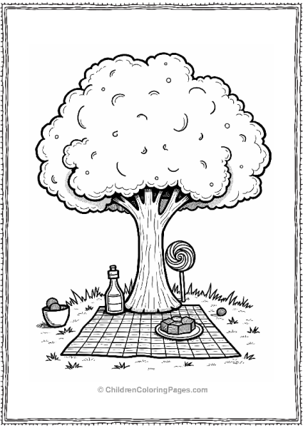 Lollipop Picnic Under A Giant Tree Free PDF Printable