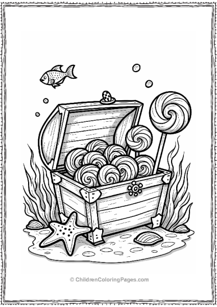 Lollipop Treasure Chest Under The Sea Free PDF Printable