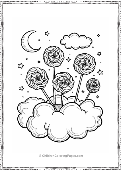 Lollipops In A Candy Cloud Free PDF Printable