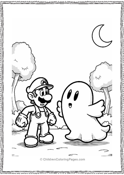 Luigi And The Friendly Ghost Free PDF Printable