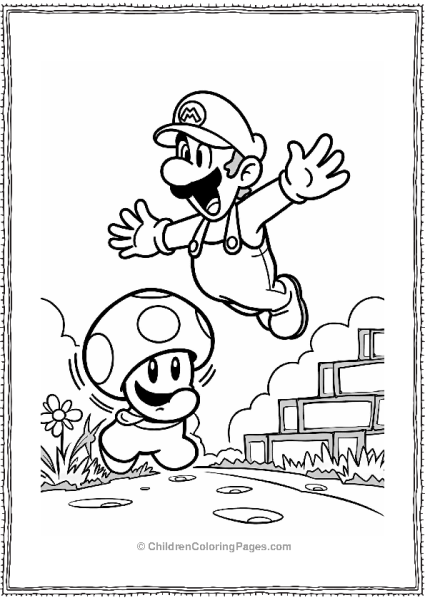 Luigi Jumps Over A Goomba Free PDF Printable