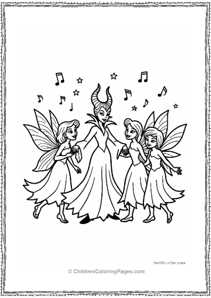 Maleficent And The Fairies Dance Party Free PDF Printable