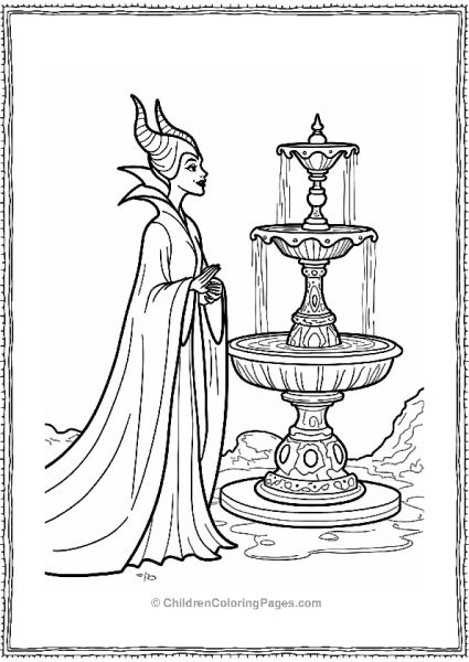 Maleficent By The Enchanted Fountain Free PDF Printable