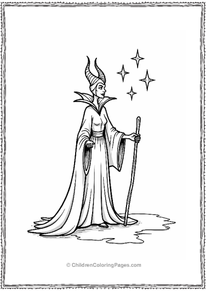 Maleficent Casting Shadows Under Stars Free PDF Printable