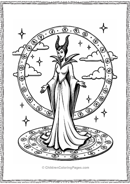 Maleficent In A Magical Circle Free PDF Printable