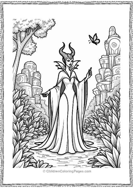 Maleficent In A Magical Garden Free PDF Printable