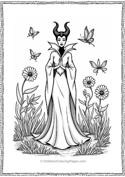 Maleficent In A Whimsical Garden Free PDF Printable