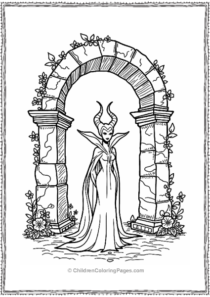 Maleficent In Ancient Ruins Free PDF Printable