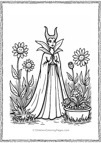 Maleficent In Her Enchanted Garden Free PDF Printable