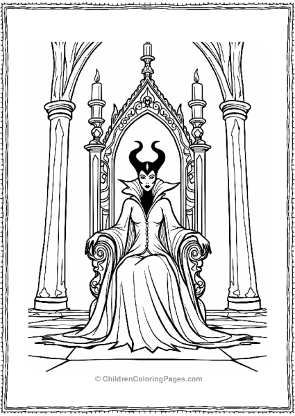 Maleficent In The Enchanted Throne Room Free PDF Printable