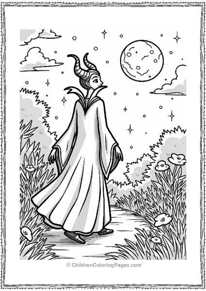 Maleficent In The Moonlit Garden Free PDF Printable