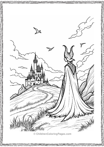 Maleficent Overlooking A Ruined Castle Free PDF Printable