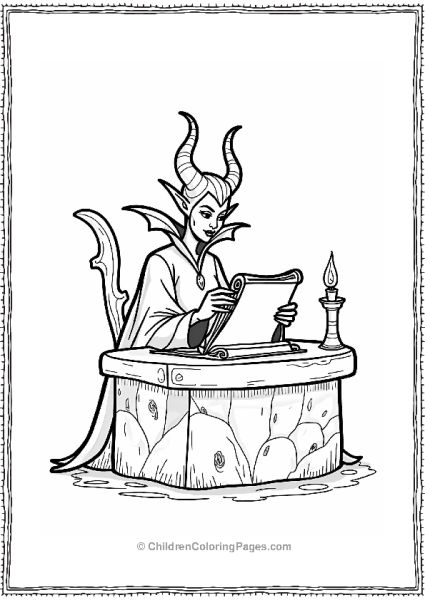 Maleficent Reading An Ancient Scroll Free PDF Printable