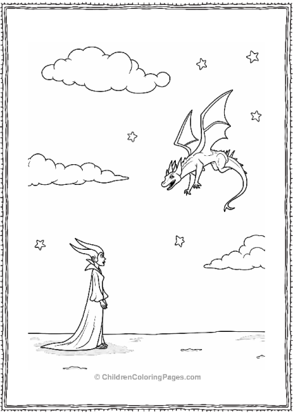 Maleficent Watching Her Dragon Soar Free PDF Printable