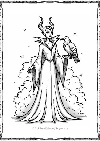 Maleficent With Her Raven Free PDF Printable