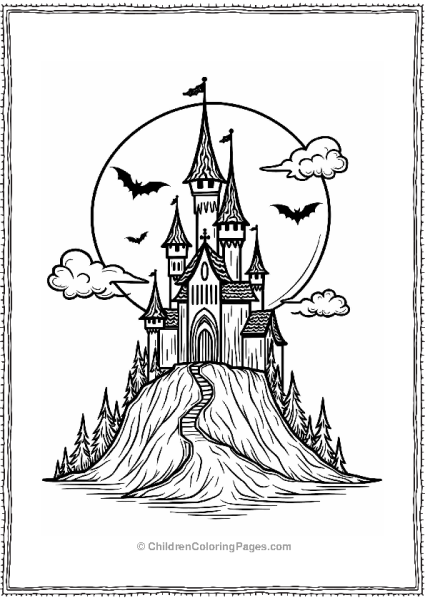 Maleficent’s Castle Under The Full Moon Free PDF Printable