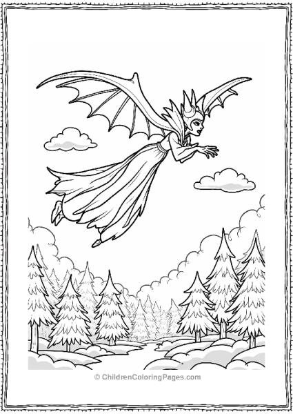 Maleficent’s Flight Over Enchanted Forest Free PDF Printable