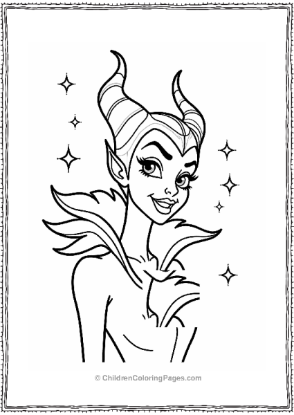 Maleficent’s Magical Aura With Stars Free PDF Printable