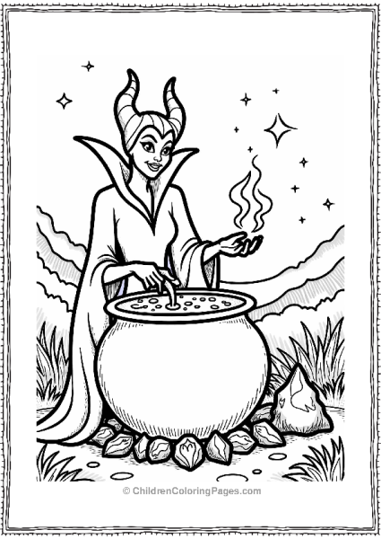 Maleficent’s Magical Cauldron Scene Free PDF Printable