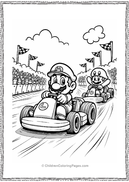 Mario And Cappy Go Kart Racing Free PDF Printable