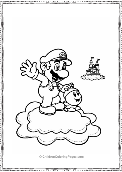 Mario And Cappy On A Cloud Free PDF Printable