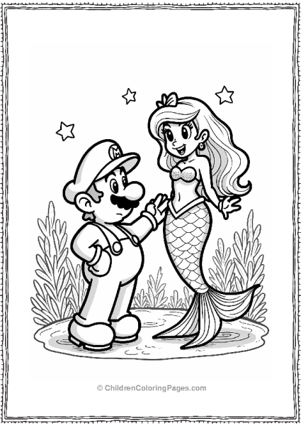 Mario And The Mermaid Free PDF Printable