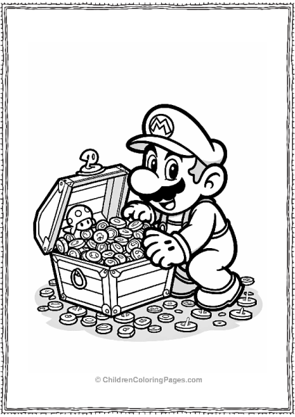 Mario And The Treasure Chest Free PDF Printable