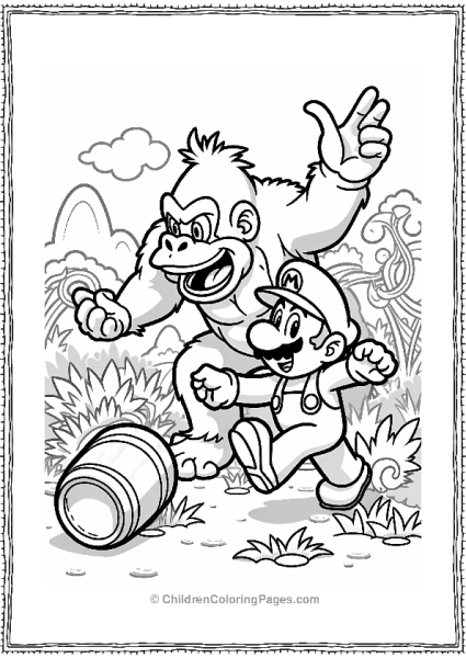 Mario Battling Donkey Kong Free PDF Printable