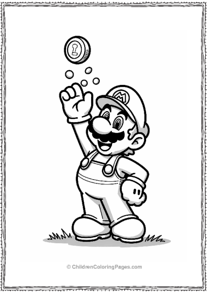 Mario Collecting Coins Free PDF Printable