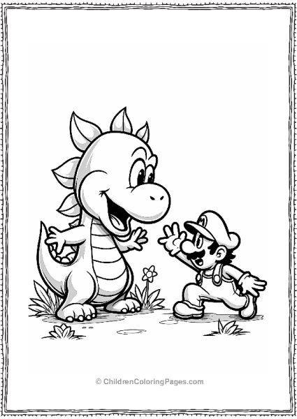 Mario Dodging Petey Piranha Free PDF Printable