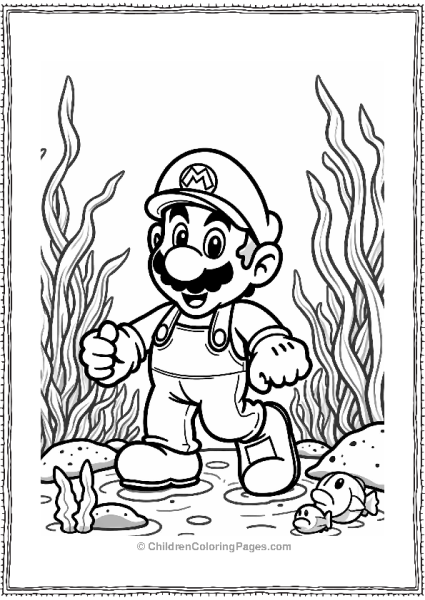 Mario Exploring A Kelp Forest Free PDF Printable