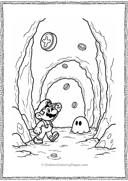 Mario In An Underground Cavern Free PDF Printable