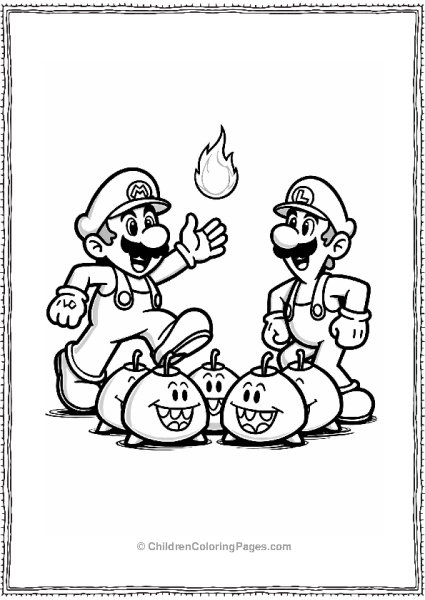 Mario Vs Bob Ombs With Fireball Free PDF Printable