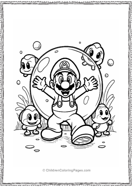 Mario With A Bubble Shield Free PDF Printable