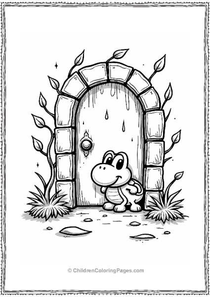 Mario’s Secret Passageway With Toad Free PDF Printable