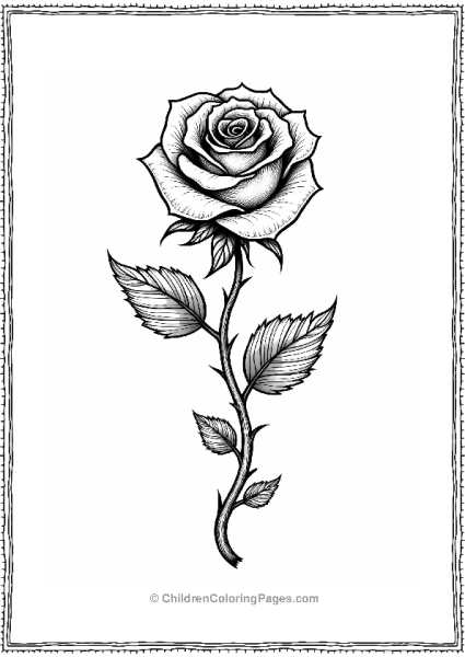 Medieval Rose In Illuminated Style Free PDF Printable