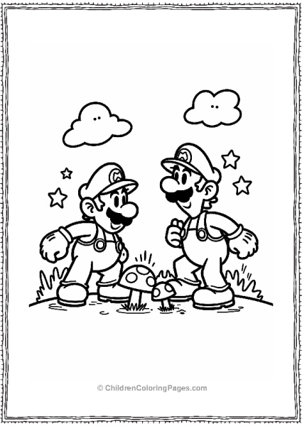 Mini Mushroom Challenge With Mario And Luigi Free PDF Printable