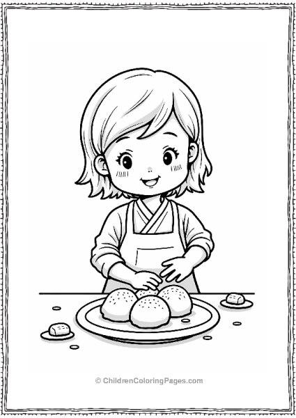 Mochi Making Illustration Free PDF Printable