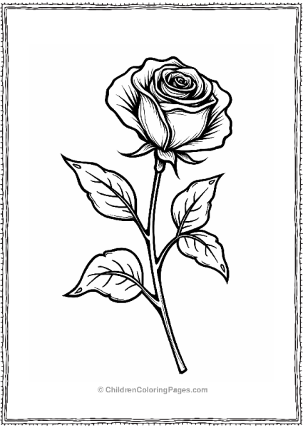 Modern Abstract Roses Coloring Page Free PDF Printable