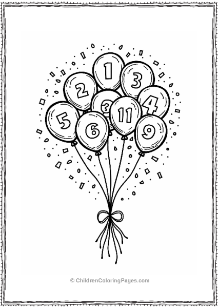 New Year Balloon Countdown Free PDF Printable