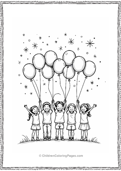 New Year Balloon Release Celebration Free PDF Printable