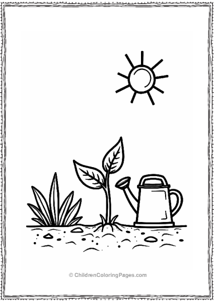 New Year Seedling In A Sunny Garden Free PDF Printable