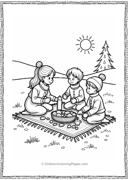 New Year’s Day Picnic In The Snow Free PDF Printable