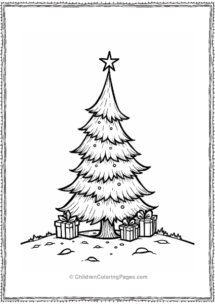 New Year’s Decorated Christmas Tree Free PDF Printable