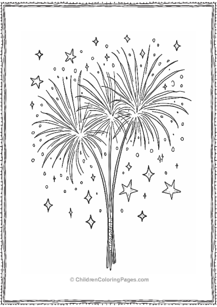 New Year’s Doodle Fireworks Display Free PDF Printable