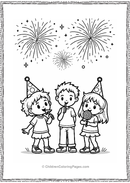 New Year’s Eve Celebration With Lollipops Free PDF Printable