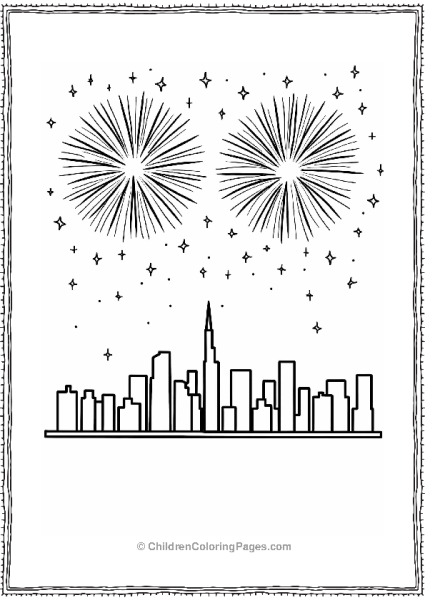 New Year’s Eve Fireworks Display Free PDF Printable