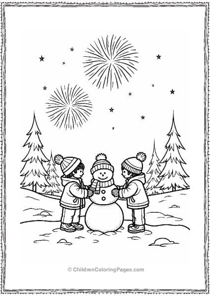 New Year’s Eve Snowman Celebration Free PDF Printable