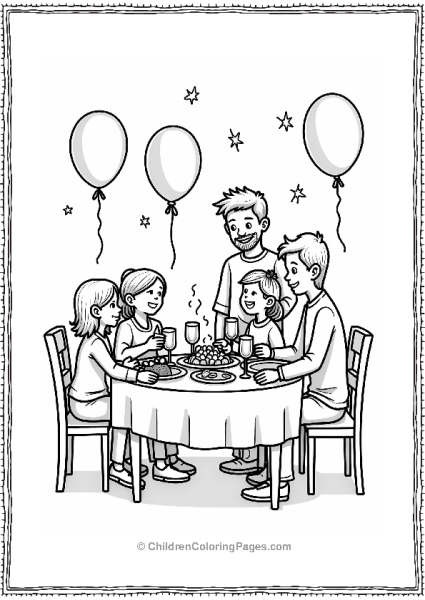 New Year’s Family Dinner Celebration Free PDF Printable